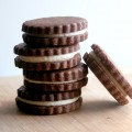 chocolate sandwich cookies with white chocolate filling