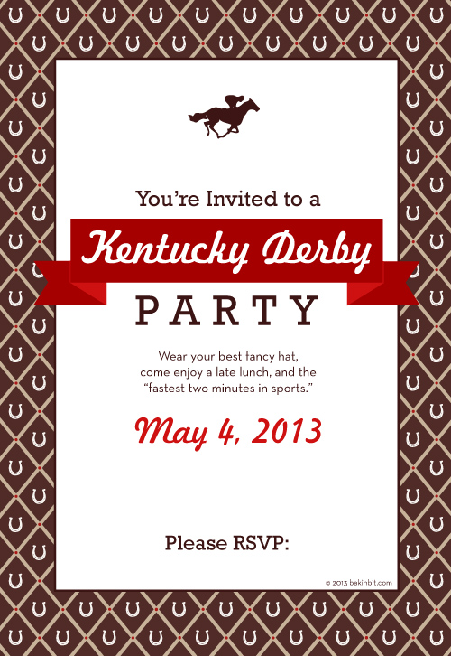 Kentucky Derby Party Invitations Templates Free