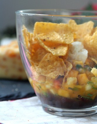 layered mango pineapple salsa salad