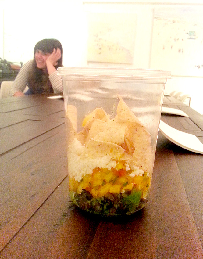 layered mango pineapple salsa salad