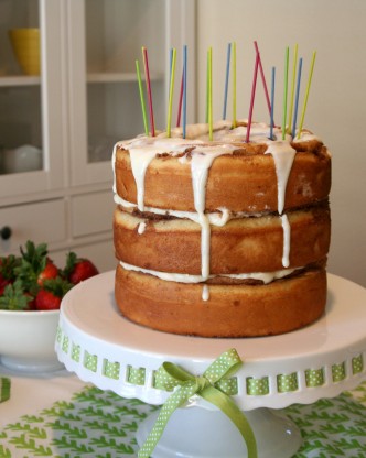 Cinnamon Roll Breakfast Birthday Cake