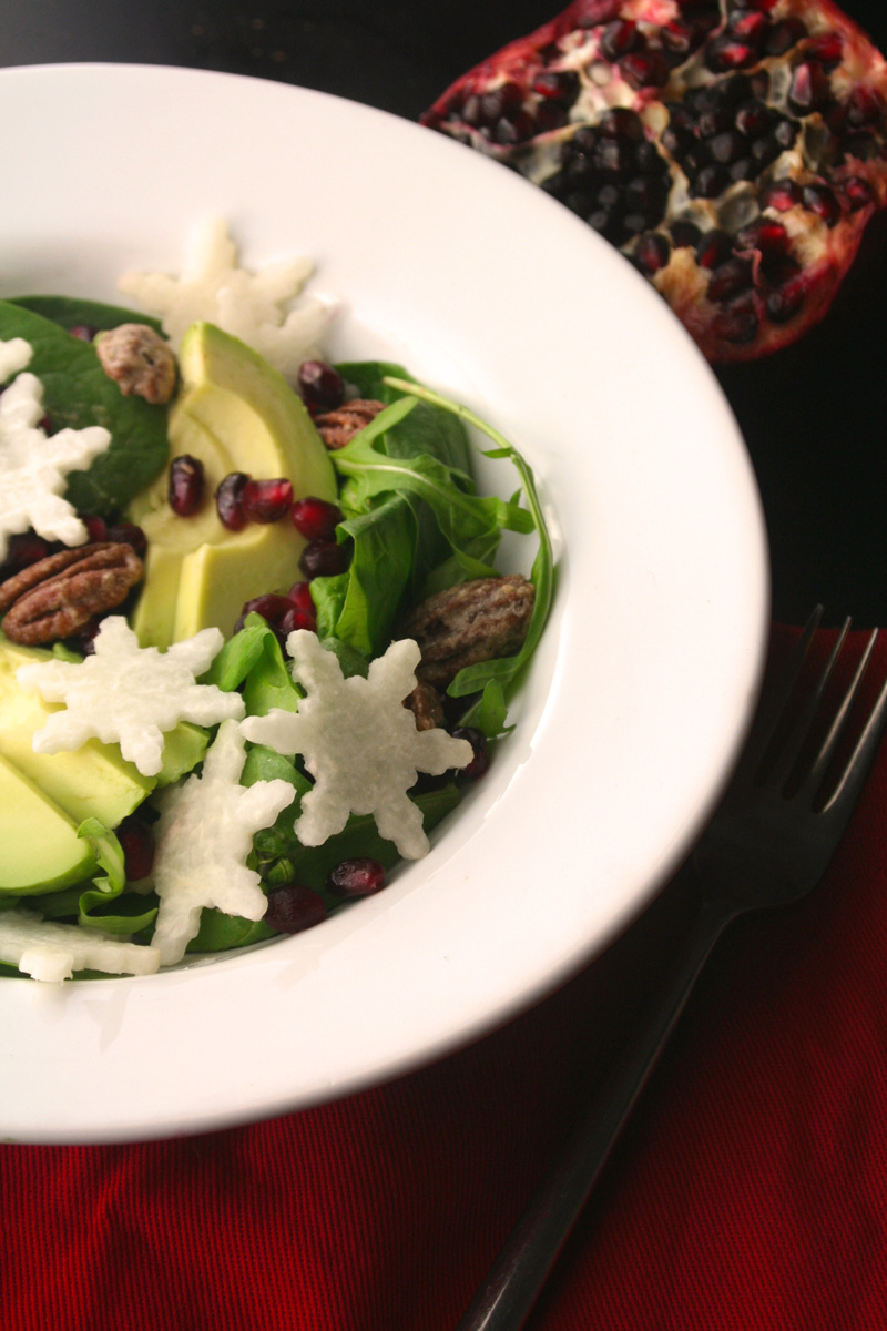 Holiday Snowflake Salad - Perfect for a Christmas dinner party!