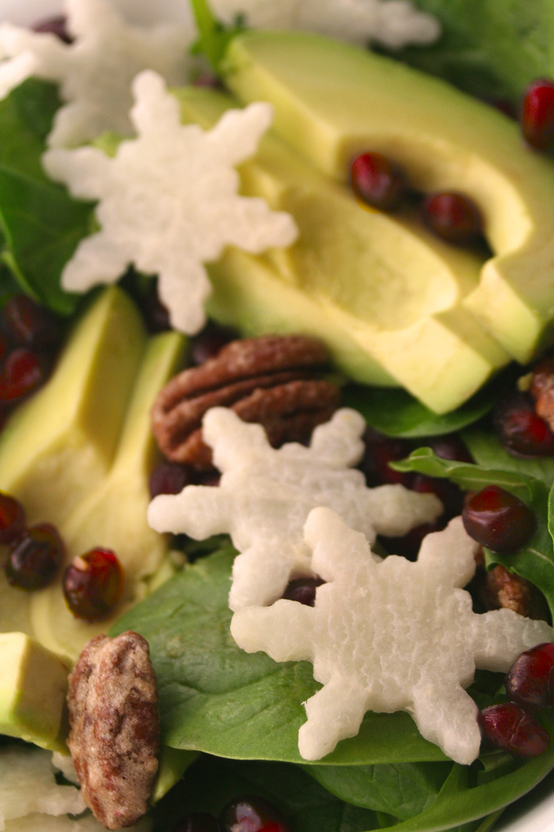 Holiday Snowflake Salad - Perfect for a Christmas dinner party!