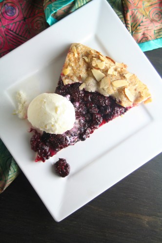 Blackberry Galette with Lemon Ice Cream