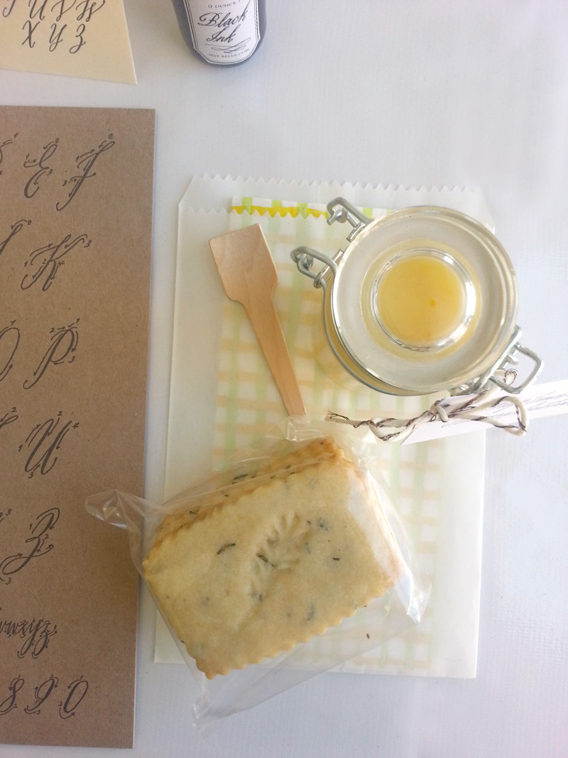 Meyer Lemon Curd with Rosemary Shortbread Cookies