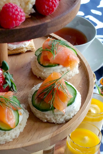 Salmon and Cucumber Tea Sandwiches