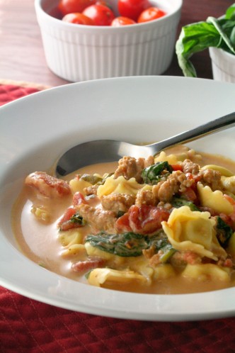 Hearty Tortellini and Italian Sausage Soup